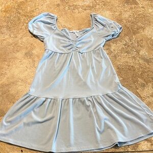 Caution To The Wind Sky Blue Kids Dress